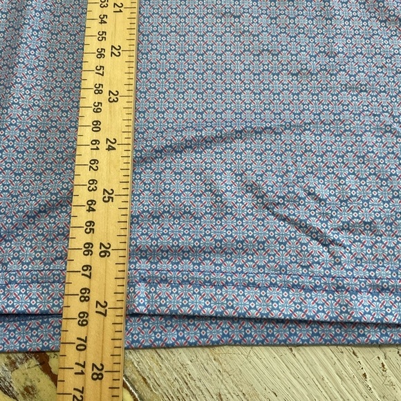 TaylorByrd Polo Large Golf Blue Red Spandex Polyester Cool Lightweight - Picture 5 of 6
